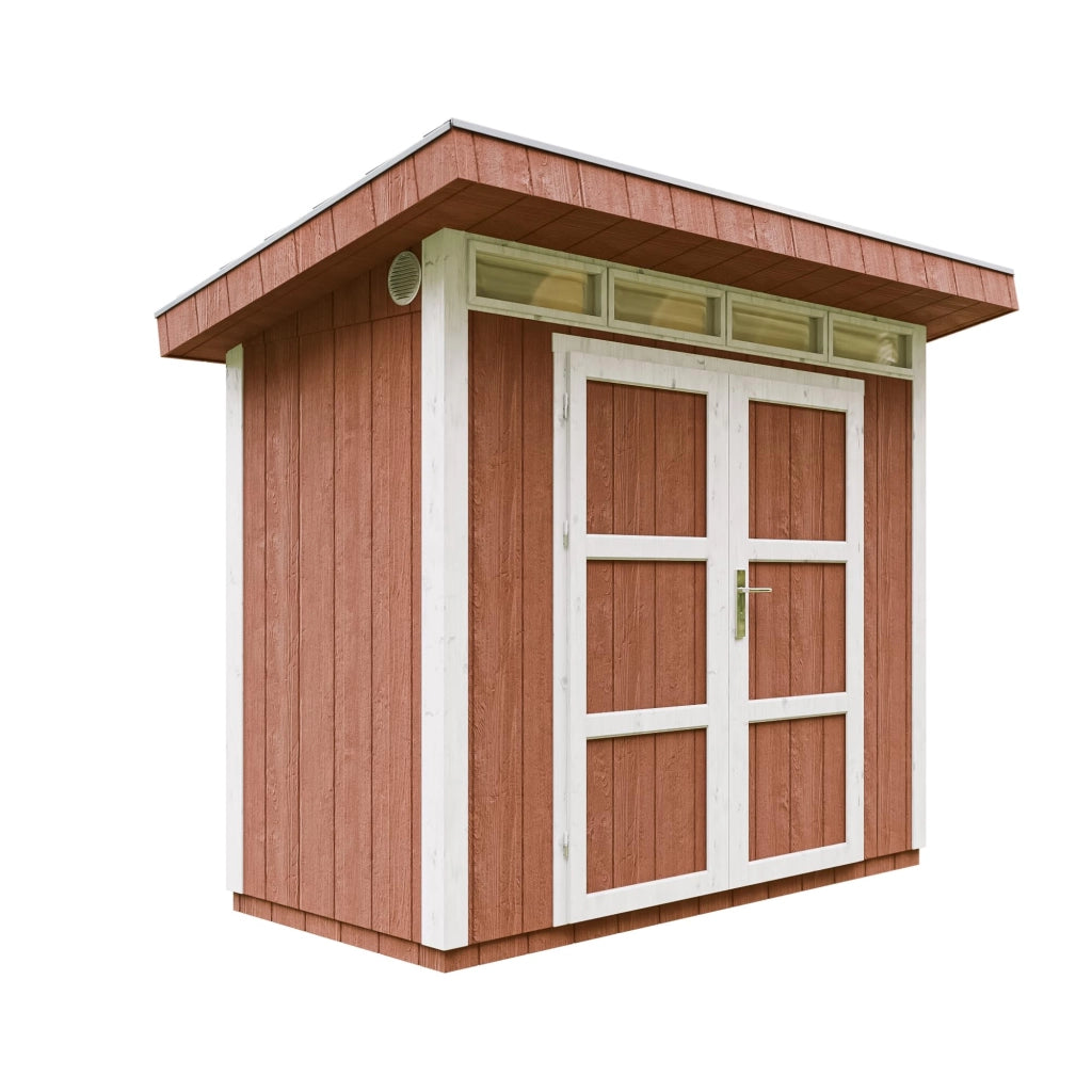 Casetta da Giardino di QUALIT? PREMIUM 3m?²-L161xW294cm - TIMBELA M901A-REDWOOD RED