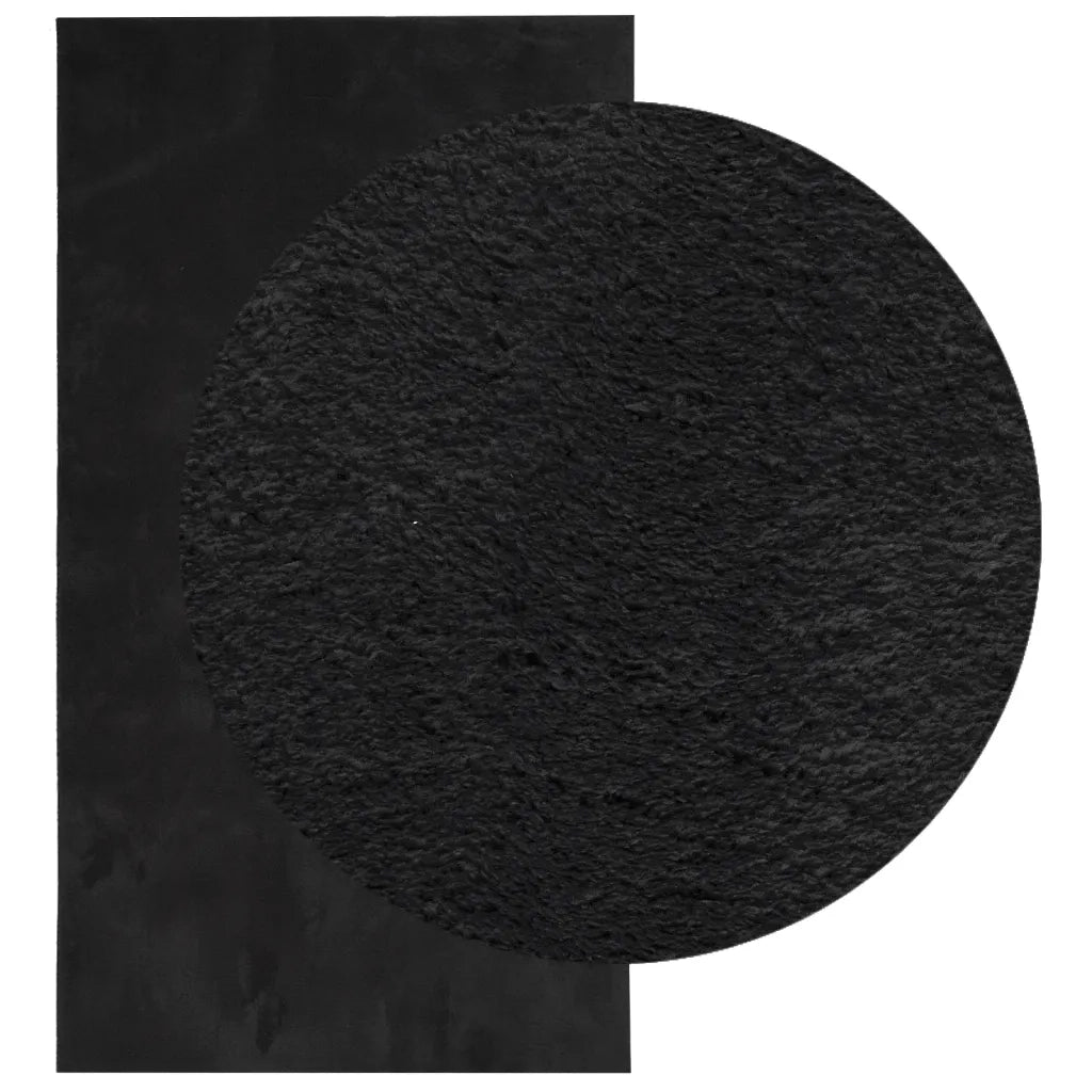 vidaXL Tappeto a Pelo Corto HUARTE Morbido e Lavabile Nero 60x110 cm