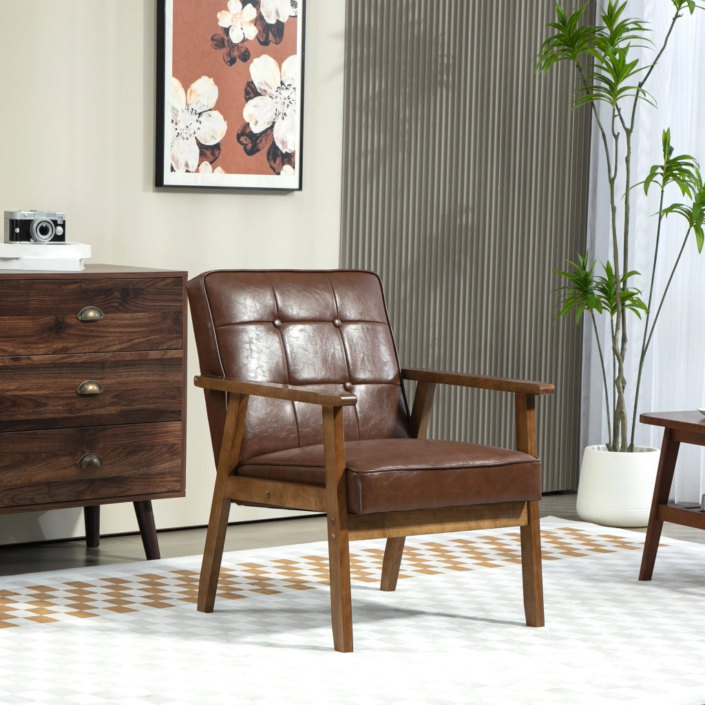 Poltrona in similpelle ¨C zephmum ¨C marrone 64x73x81