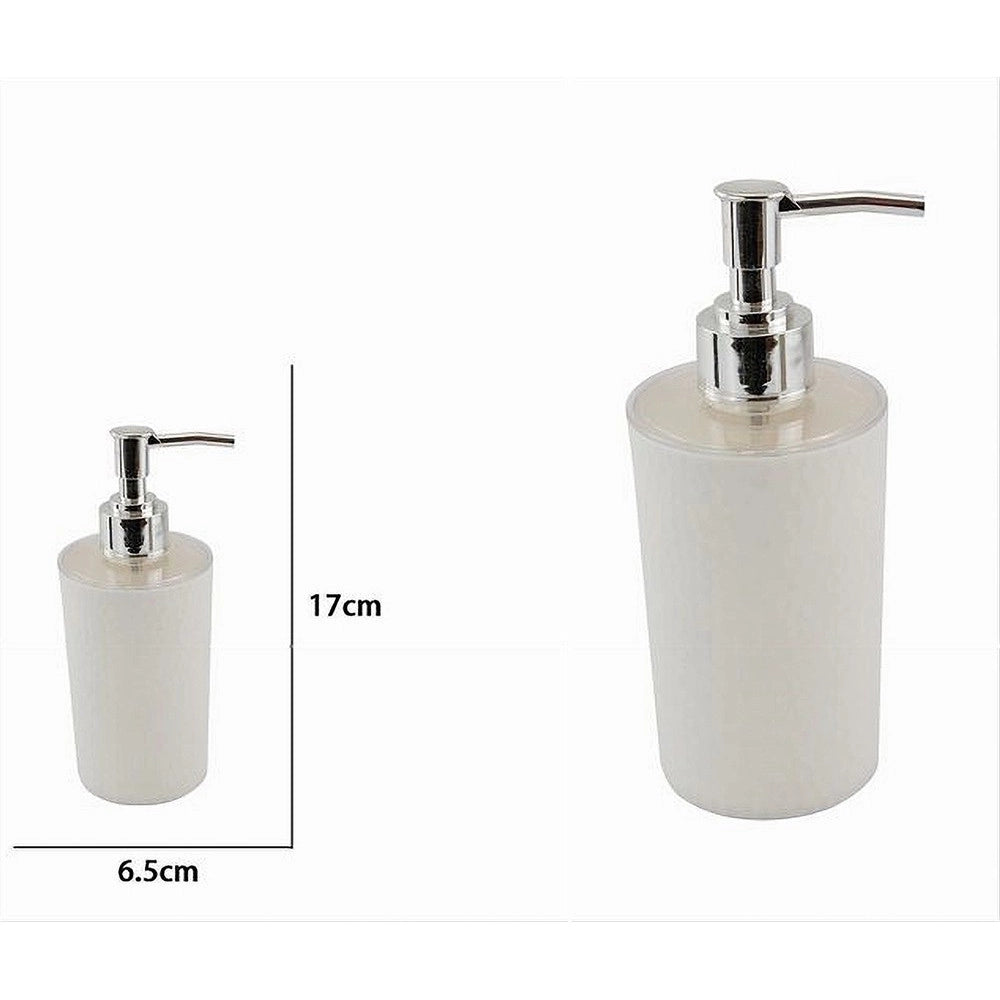 Trade Shop - Dispenser Sapone Liquido Lavandino Bianco Lavorato Accessorio Arredo Bagno 10434 -