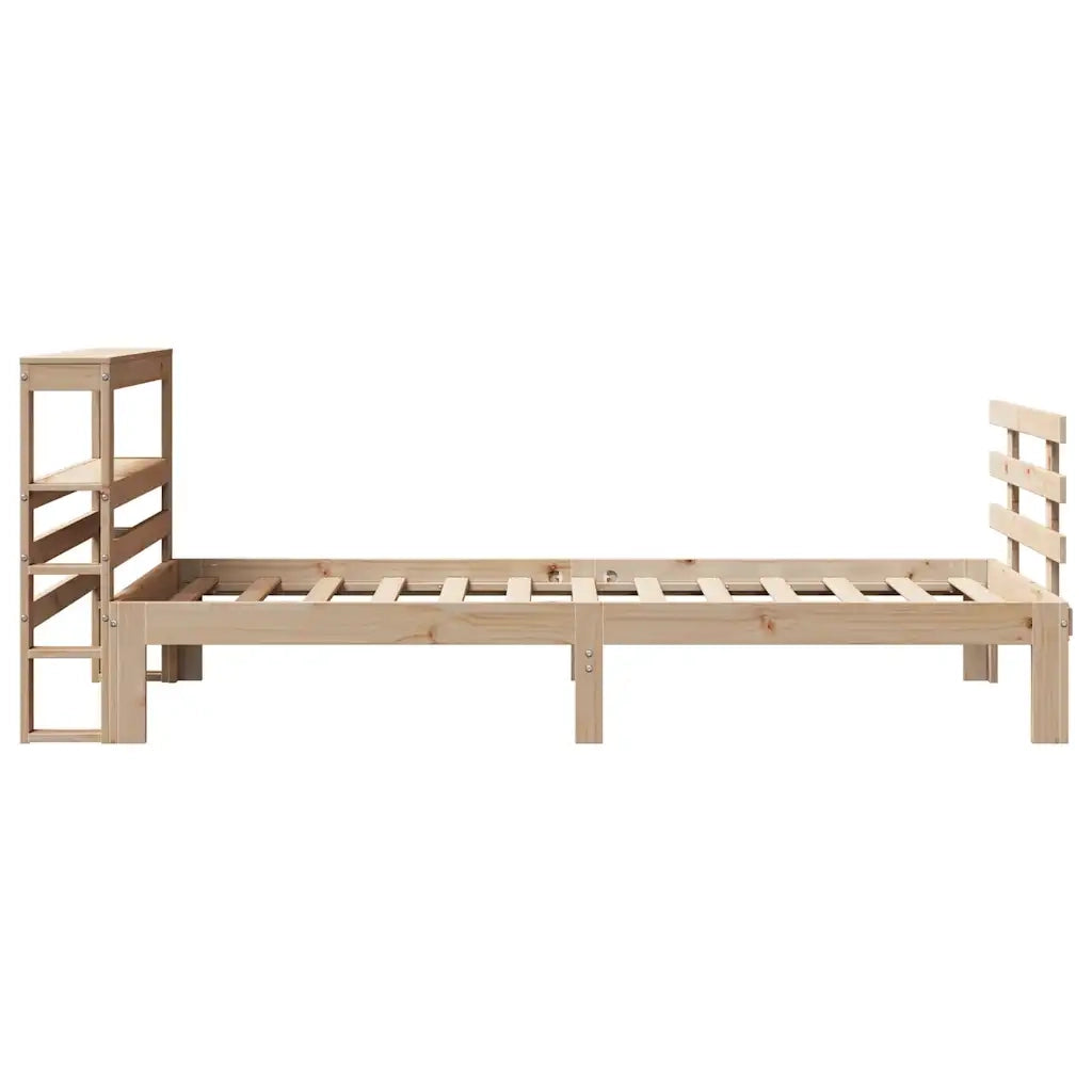 Giroletto con Testiera 75x190 cm in Legno Massello di Pino 3306096