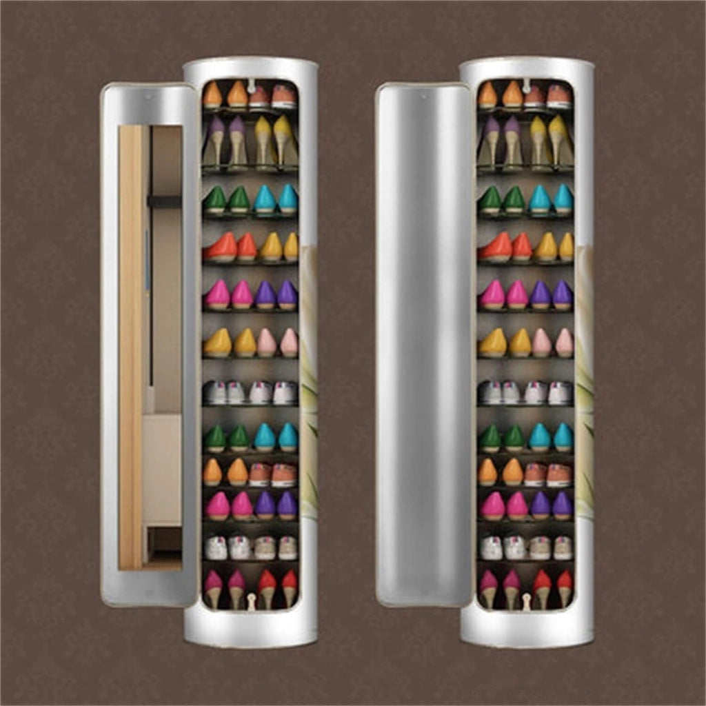 scarpiera Scarpiera Girevole - Soluzione creativa per riporre scarpe a 360° per casa, ufficio, ingresso - Scaffale per scarpe rotondo con più strati rotanti - Armadietto salvaspazio per soggiorno