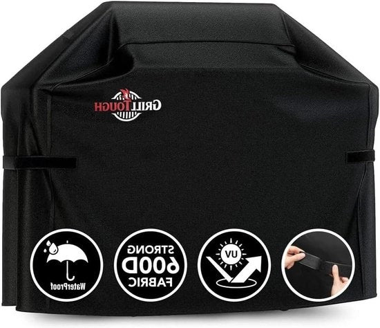 Barbecue copribarbeche da 137 cm, impermeabile, per esterno - cinture regolabili - colore nero