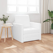 Divano Letto 2-in-1 Bianco 74x77x81 cm Pelle Sintetica