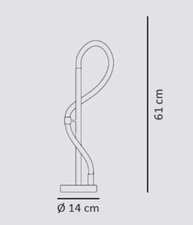 NOEMI-L B Lampada da tavolo led bianco opaco 22W dimmerabile dimmerabile lumen 1470 SDD 2800 - 5000k