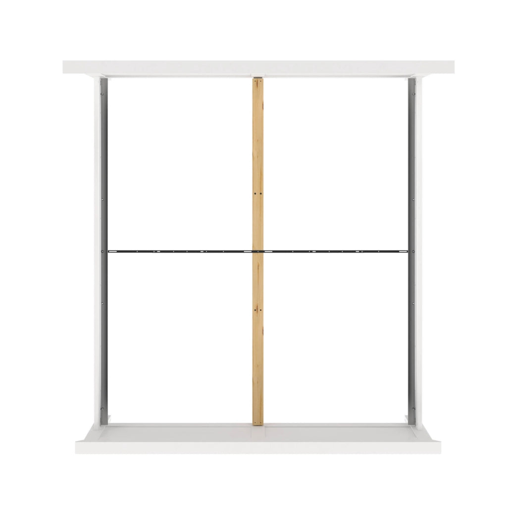 Letto matrimoniale Arika, Sommier per camera da letto, Giroletto per stanza, Struttura porta materasso, 211x179 h110 cm, Bianco