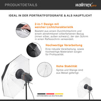 2in1 ombrello traslucido reflex bianco 84