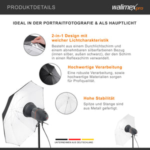 2in1 ombrello traslucido reflex bianco 84