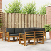Set di divani da esterno con cuscino 7 pcs Naturale e Antracite 3366530