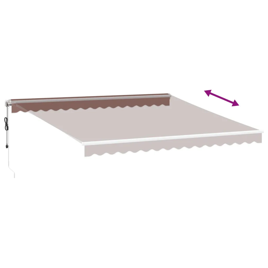 vidaXL Tenda da Sole Retrattile Automatica con LED Marrone 400x350 cm