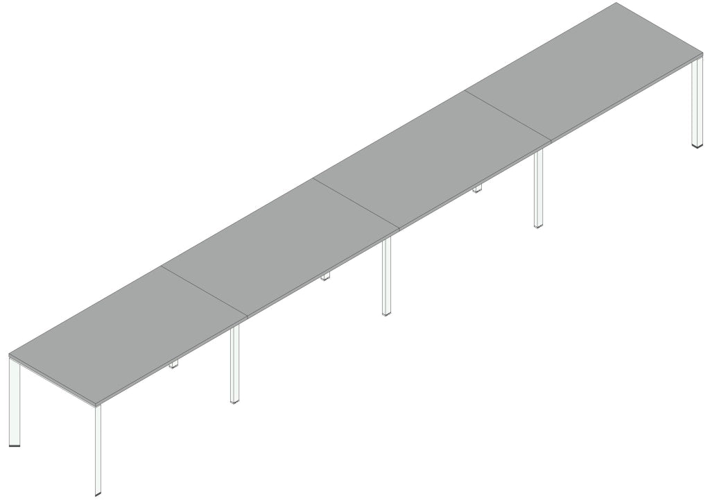 Composizione scrivanie da ufficio direzionale cm. 560/640/720/800x80x74h