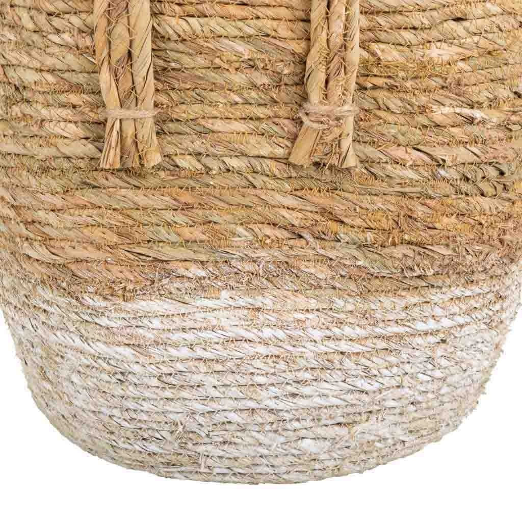 Navicella in fibra naturale marrone 27x33x48h