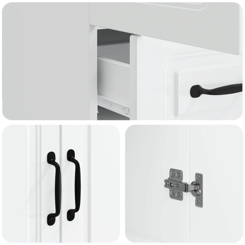 Credenza Bianco 66 x 34,5 x 92 cm Legno ingegnerizzato 895815