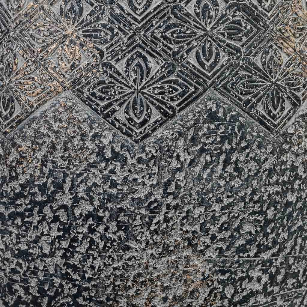 Vaso in fibra di vetro grigio 32x32x39,5 cm
