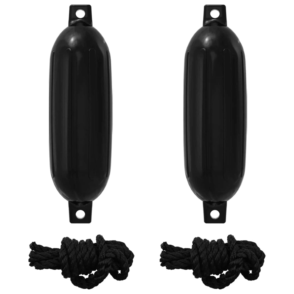 Fendini per barche 2 pz Ø 14 x 50 cm Nero PVC 42028742