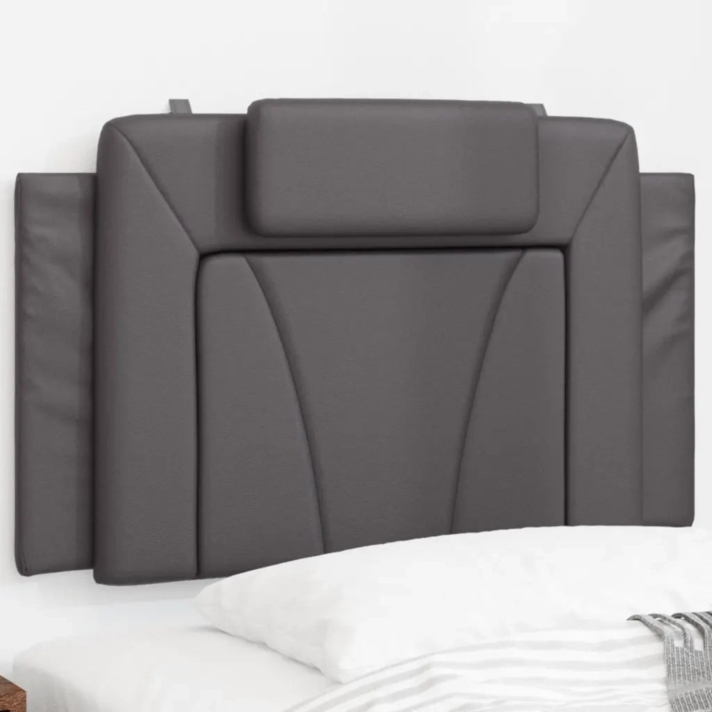 Cuscino Testiera Viana Grigio 80 cm in Similpelle 374763