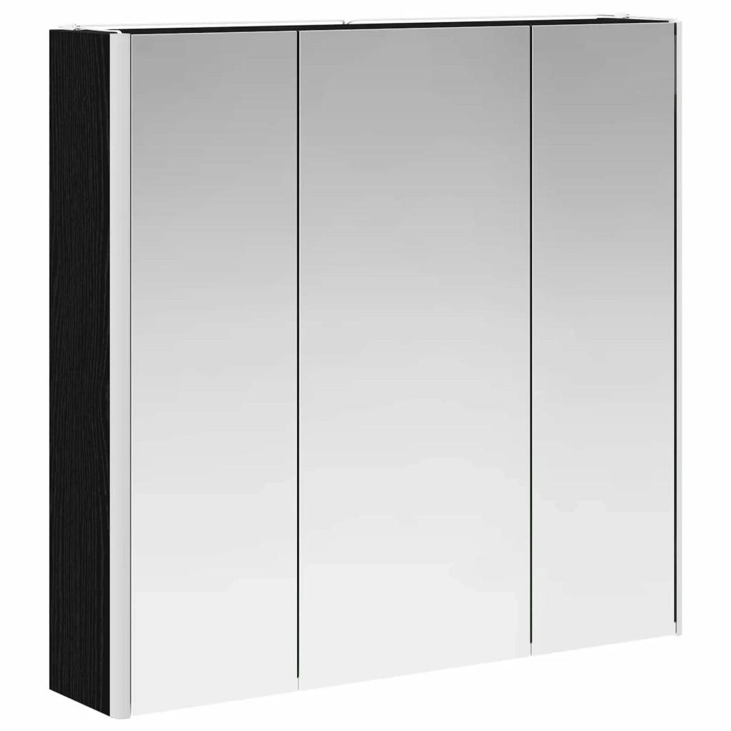 Mobiletto per specchio da bagno Rovere Nero 73.5 x 15.5 x 70 cm