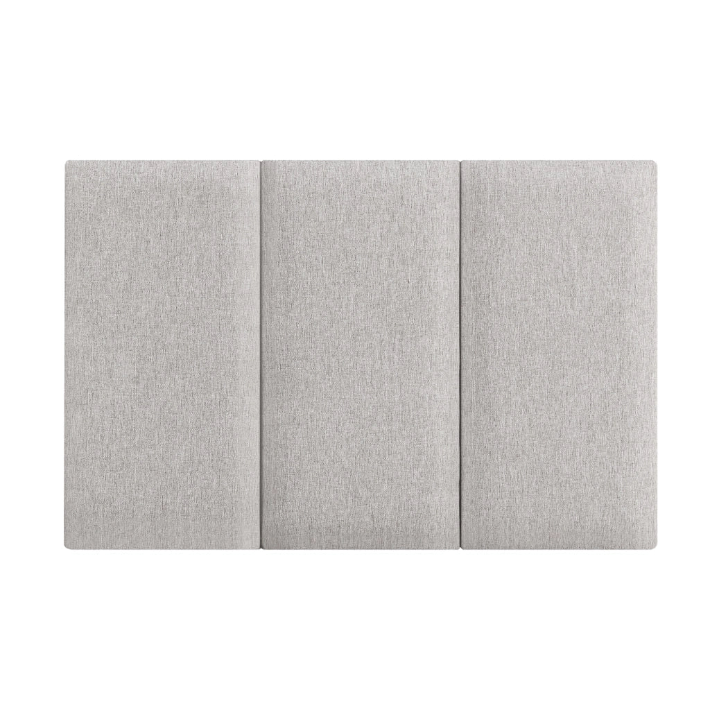Set Carpino di 3 Pannelli Murali Imbottiti Rivestiti in Tessuto Grigio 60x30 cm [neu.haus]