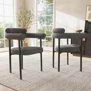 Sedia da pranzo 70x62x84 cm; velluto grigio scuro; struttura in ferro
