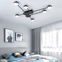 Lampada Da Soffitto 6 Punti Luce Black Led APP521-6C