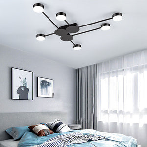 Lampada Da Soffitto 6 Punti Luce Black Led APP521-6C