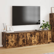 Mobile TV con LED Rovere Affumicato 180x38x49 cm Legno Ingegnerizzato