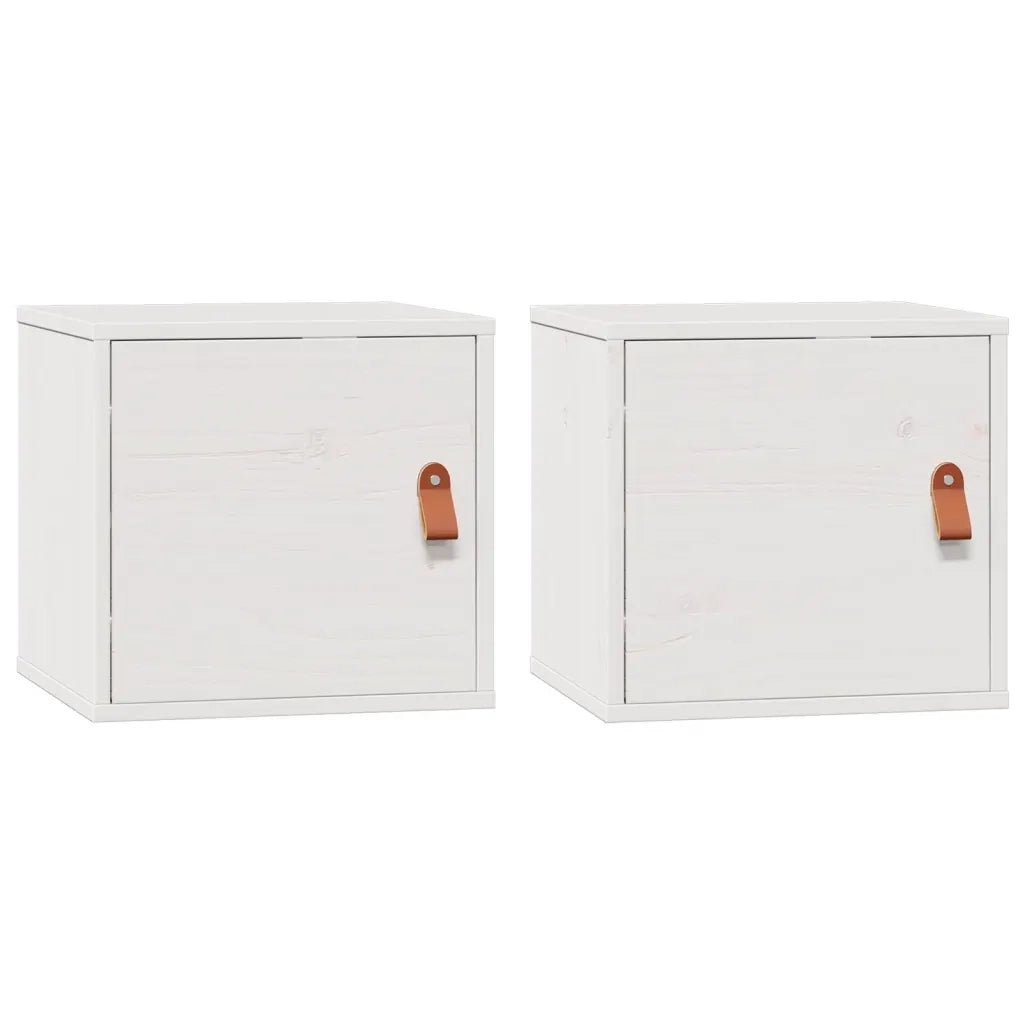 Pensili 2pz Bianchi 31,5x30x30 cm in Legno Massello di Pino cod mxl 51121
