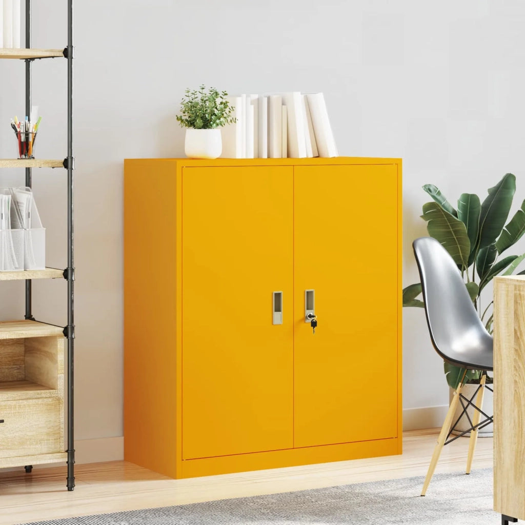 Armadio Giallo senape 90 x 40 x 105 cm Acciaio 891649