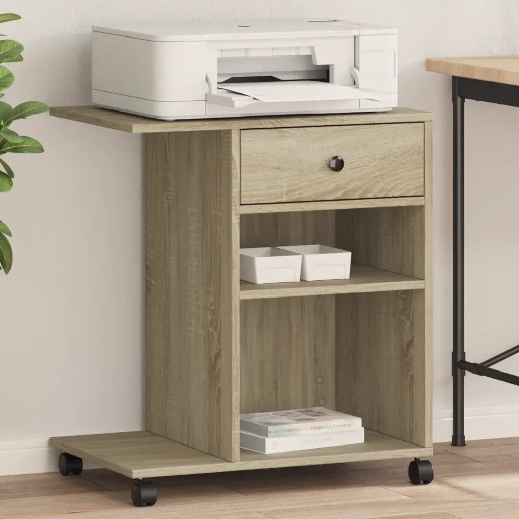 Supporto per Stampante con Ruote Rovere Sonoma 60x40x68,5 cm CFW9476288