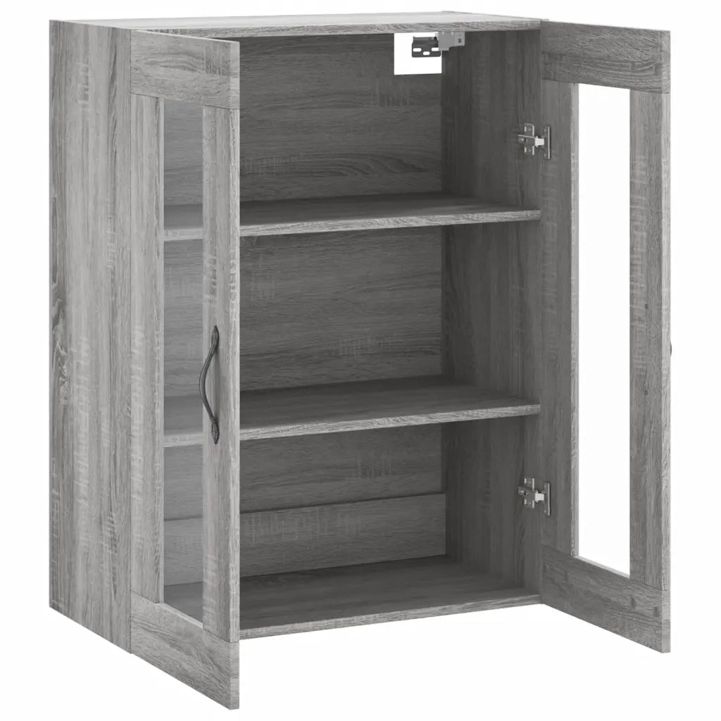 vidaXL Mobile a Parete Grigio Sonoma 69,5x34x90 cm Legno Multistrato