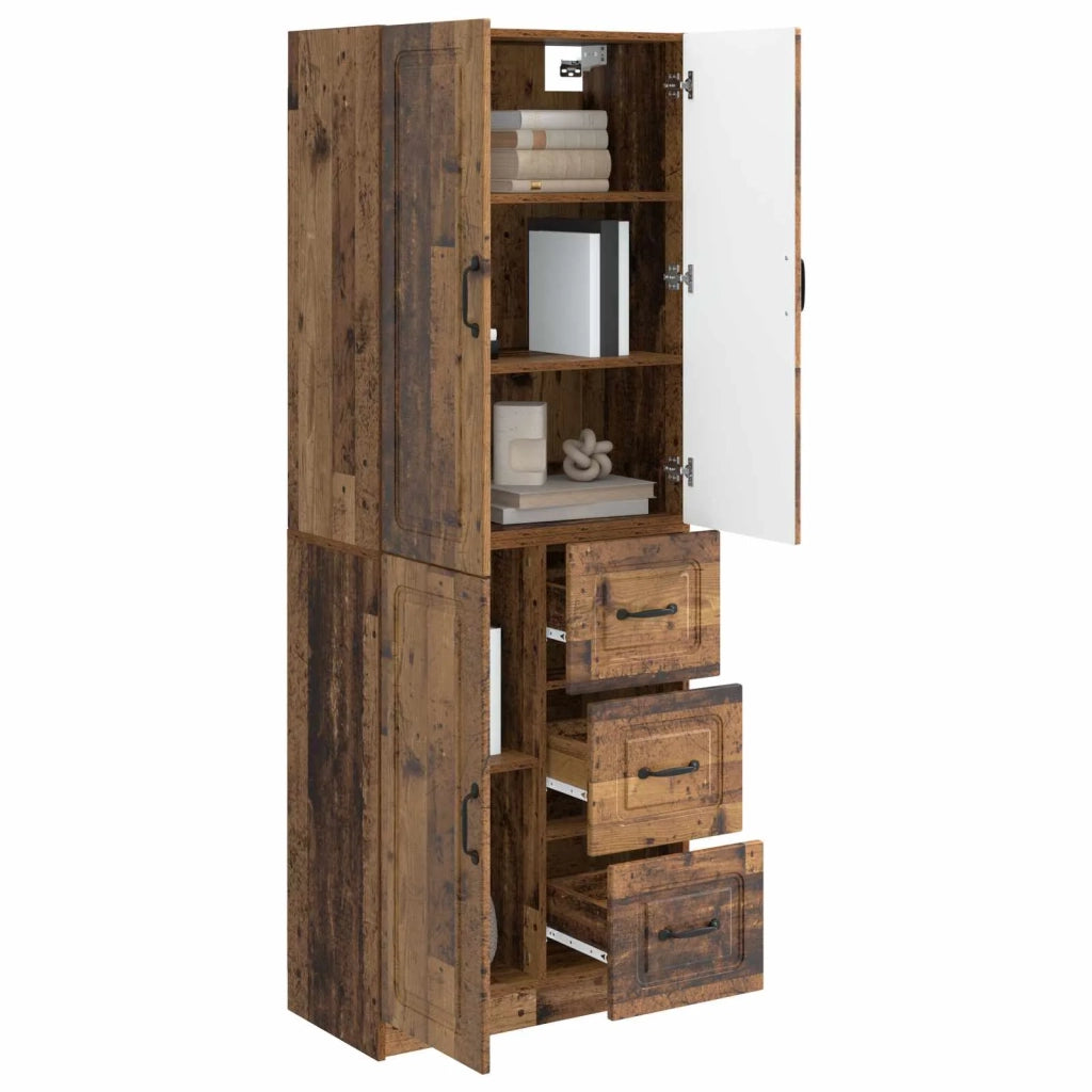 Set di armadi 2 pcs Legno antico Legno ingegnerizzato