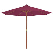 Ombrellone con palo in legno 300 cm rosso bordeaux 02_0008116