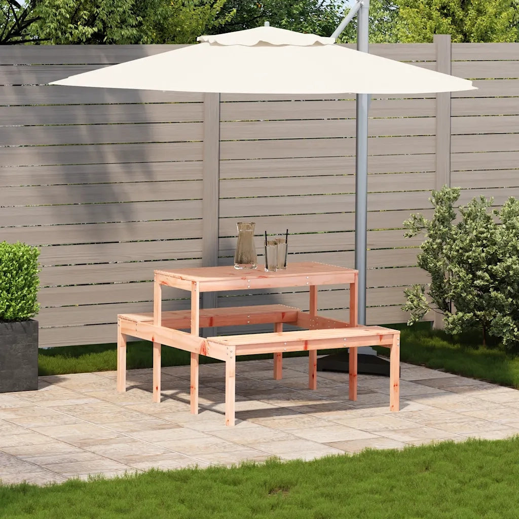 Tavolino da Giardino | Tavolo da Picnic 110x134x75 cm in Legno Massello di Douglas