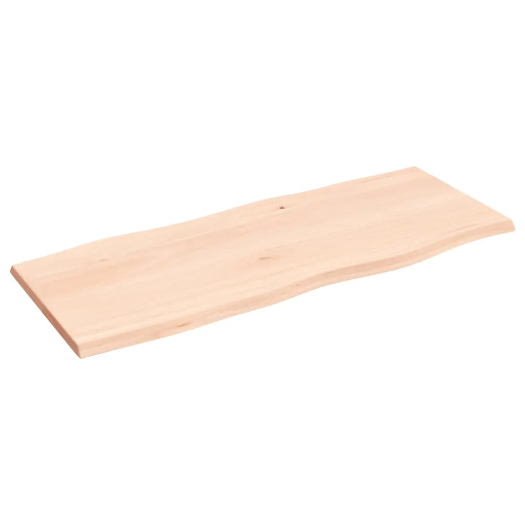 Piano per Tavolo 100x40x2 cm in Rovere Non Trattato Bordi Vivi 363881