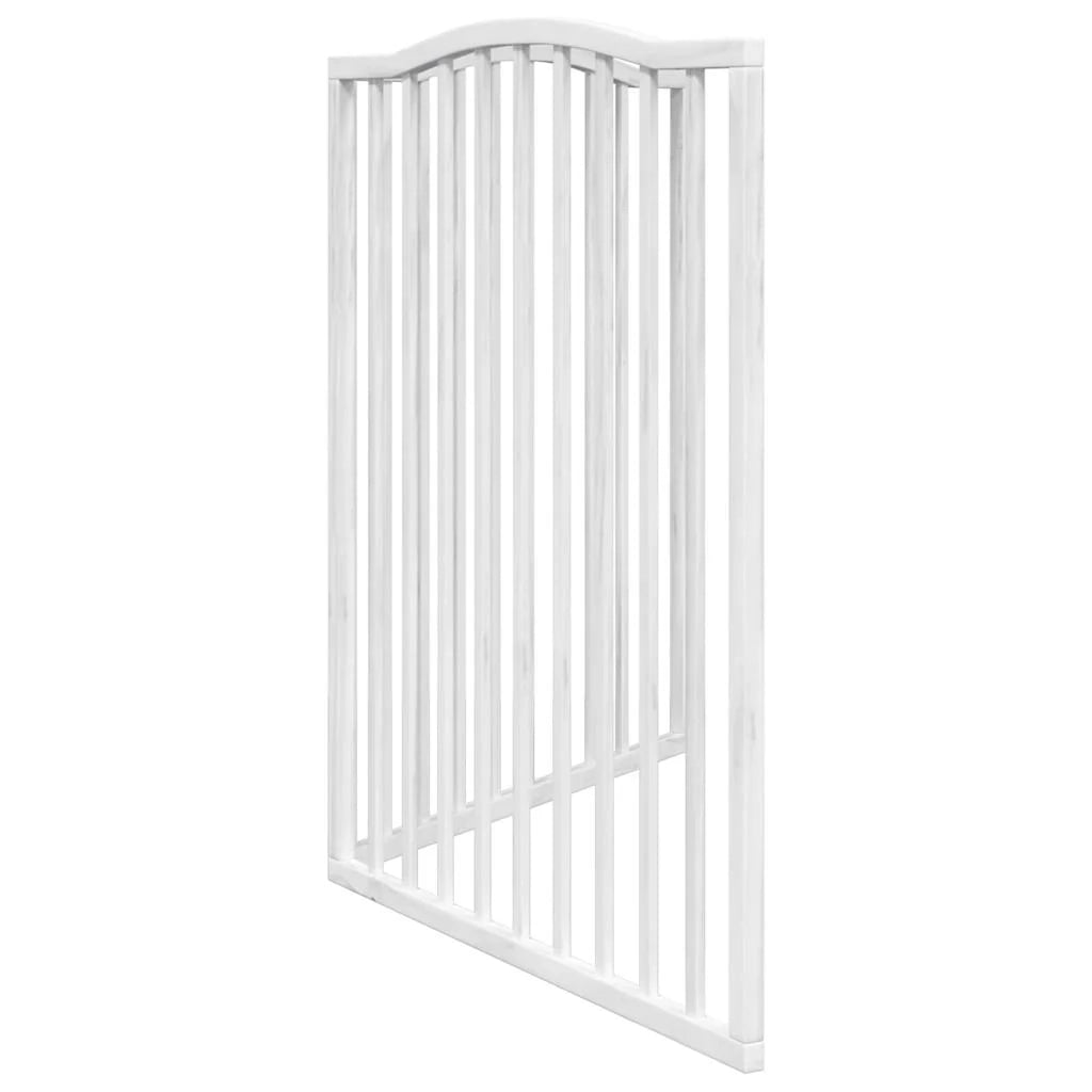 Cancelletto di sicurezza pieghevole per cani a 2 pannelli 160 cm legno di pioppo bianco 02_0023046
