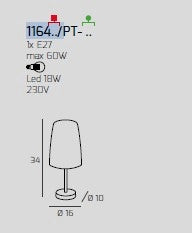 LUMETTO BIANCO 1 LUCE AMBRA 1164BI-PT-AM