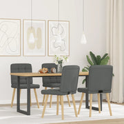 Sedie da Pranzo 4 pz Grigio Scuro in Tessuto 3315192