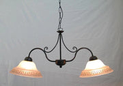 LAMPADARIO BILANCERE ATENA 2 LUCI LANTERNE LAMPIONE APPLIQUE