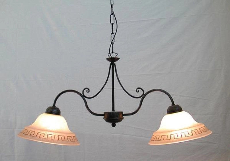 LAMPADARIO BILANCERE ATENA 2 LUCI LANTERNE LAMPIONE APPLIQUE