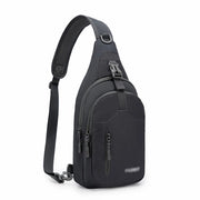 Borsa da Spalla per Uomo e Donna, con Molti Comparti, Leggera e Pratica per Camminare, Andare in Bicicletta, Viaggiare e Campeggiare (Nero)