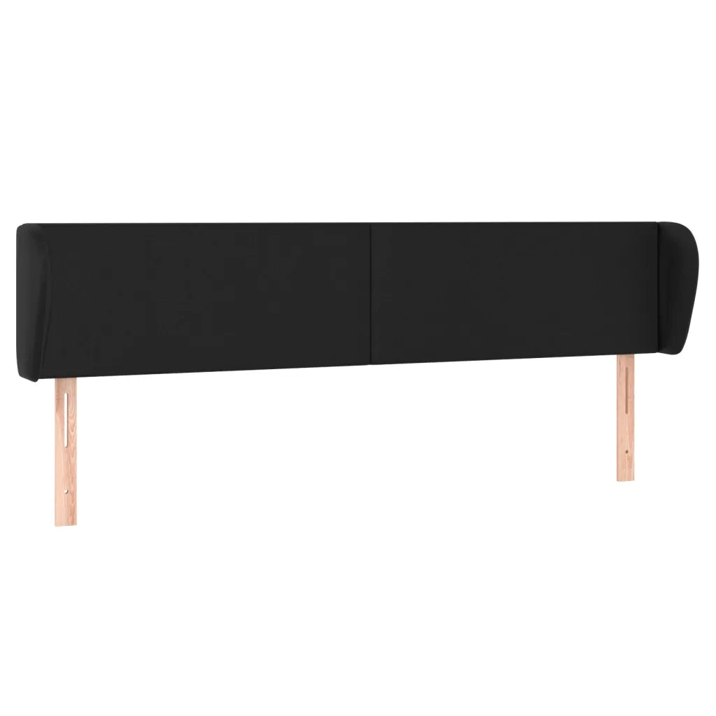Testiera ad Orecchio Nera 203x23x78/88 cm in Similpelle 3116972