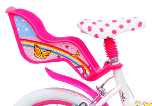 Bicicletta per Bambina 14" 2 Freni  Unicorno Bianca/Rosa