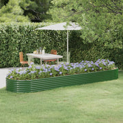 Letto Giardino Acciaio Zincato 396x100x36 cm Verde 319003