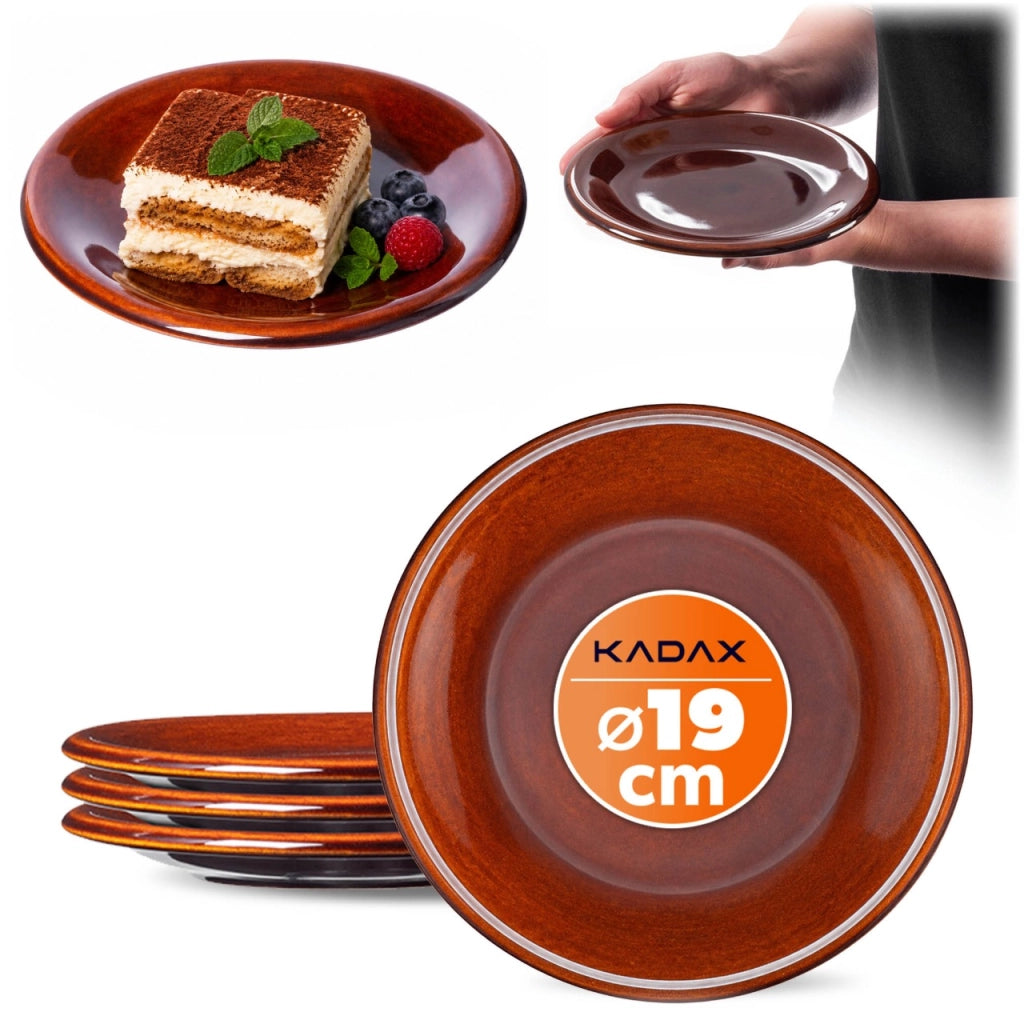 Set di 4 piatti da dessert KADAX da 19 cm in ceramica.