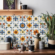 Tegelstickers Marocchini da Parete 24 pezzi Stickers per Parete Autoadesivi per Decorare Cucina, Bagno, Mobili, Scrivanie, Tavoli