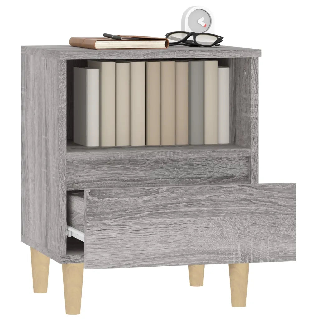 Comodino 2 pz Grigio Sonoma 40x35x50 cm cod mxl 30025