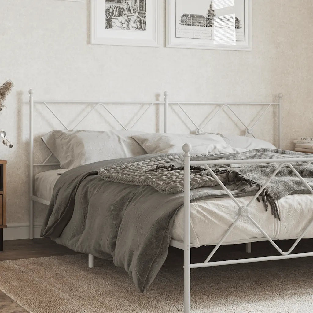 Testiera | Testata di Ricambio in Metallo Bianco 180 cm