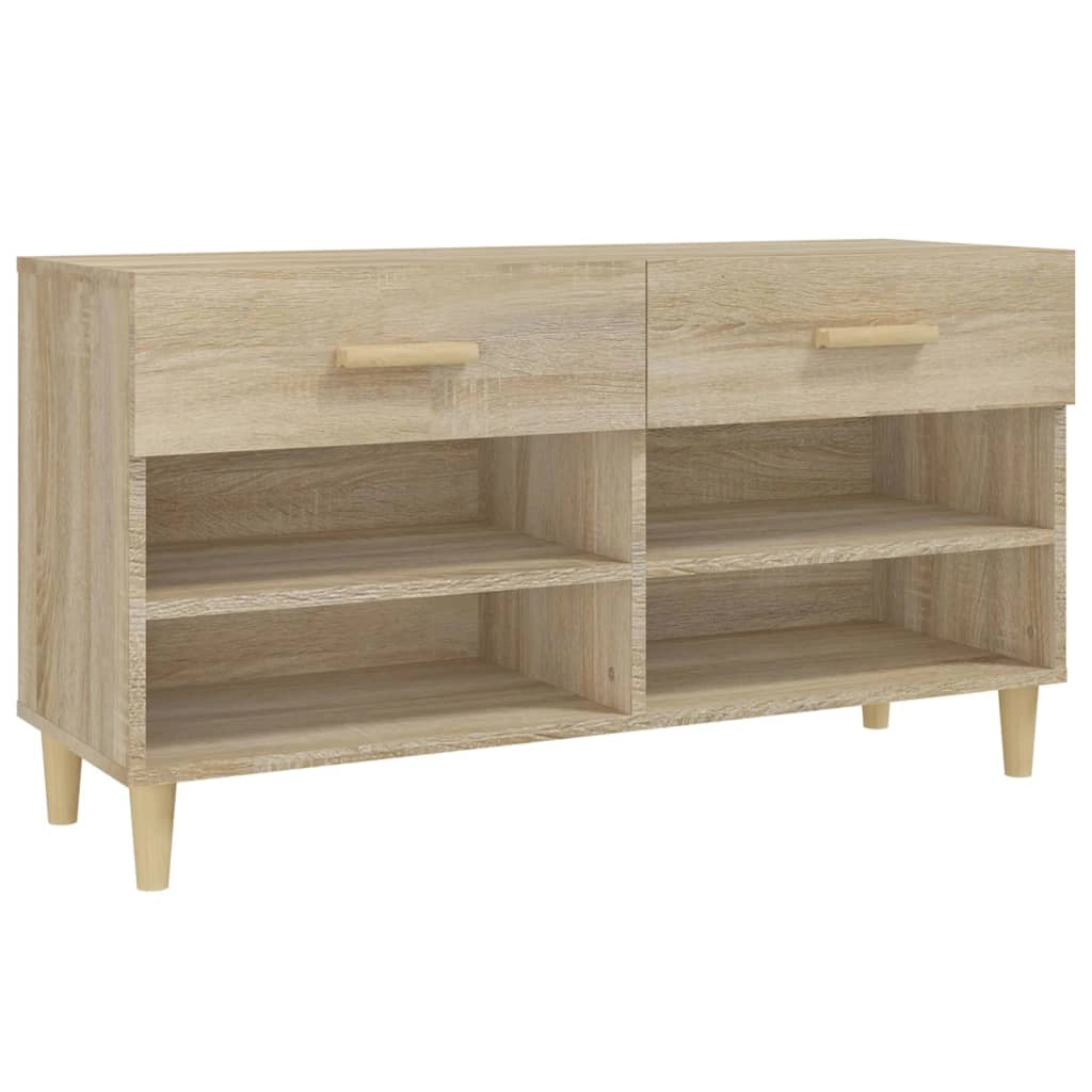 Scarpiera mobile contenitore per scarpe mobile per ingresso/corridoio/soggiorno rovere Sonoma 102 x 35 x 55 cm legno ingegnerizzato marrone 02_0021671