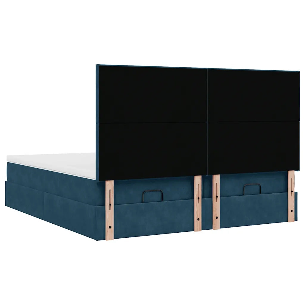 Struttura Letto Pouf con Materassi 160x200 cm Velluto 3313752
