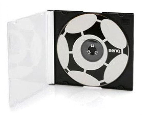 Cassa per CD Leggera Slim Pack da 50 - Cassetta per CD - Fronte Transparente - Clip di Ricambio - Dimensioni 143 x 124 mm - Massima Spessore 0,3 mm - Custodia per CD